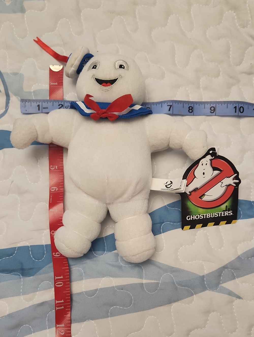 GHOSTBUSTERS .  Plush Toy - White with Red & Blue Sailor Collar